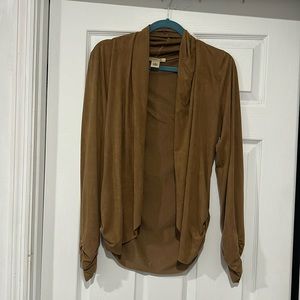 Faux Suede cardigan!